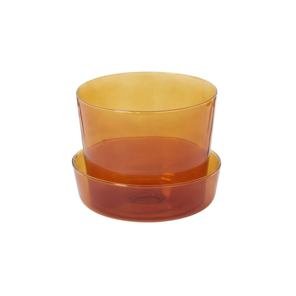 Glass Pot with Saucer