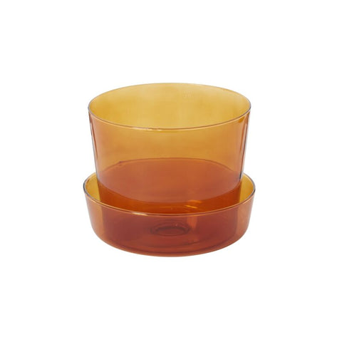 Glass Pot with Saucer
