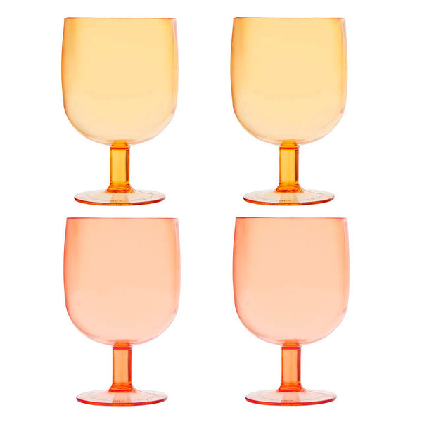 Slant Acrylic Wine Glasses
