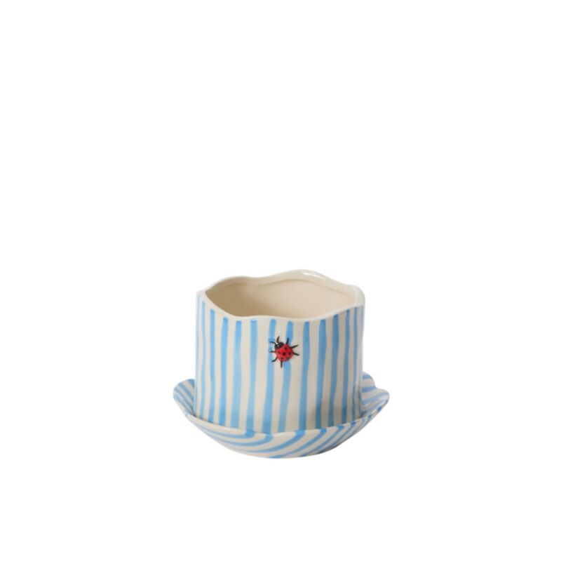 Ladybug Pot w/ Saucer