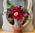 Mama Bear vase flower arrangement
