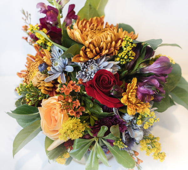 Fall Centerpiece in a 4” vase