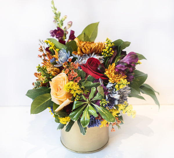 Fall Centerpiece in a 4” vase