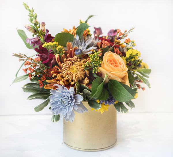 Fall Centerpiece in a 4” vase