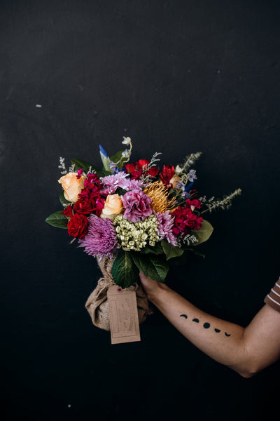 Valentine's Day Burlap Wrapped Arrangements
