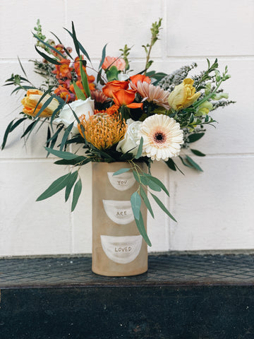 You Are Loved vase Flower Arrangement