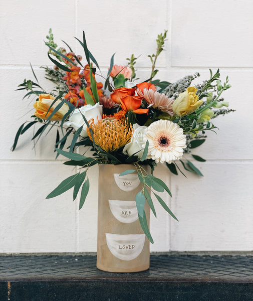 You Are Loved vase Flower Arrangement